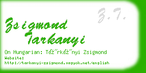 zsigmond tarkanyi business card